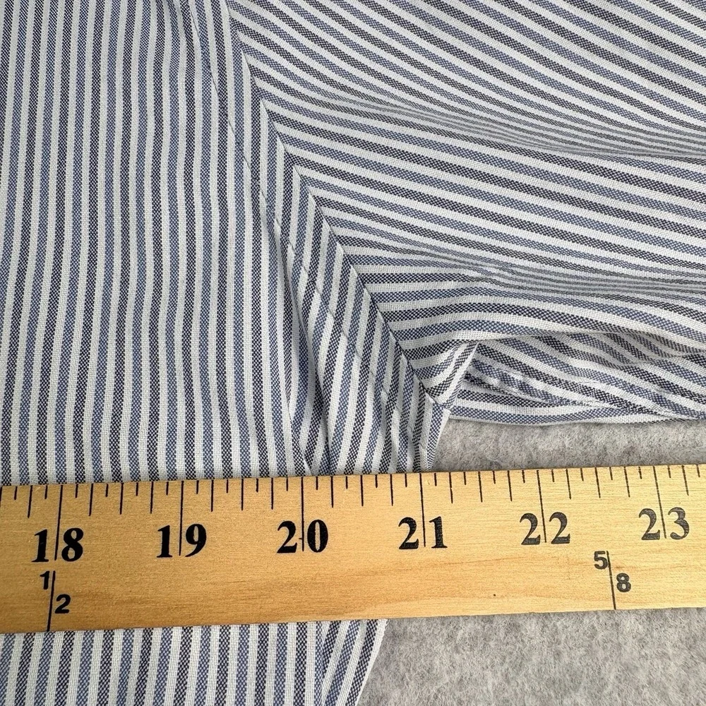 Peter Millar Crown Crafted Shirt Men's M Button Up Long Sleeve Blue Striped - Picture 5 of 12